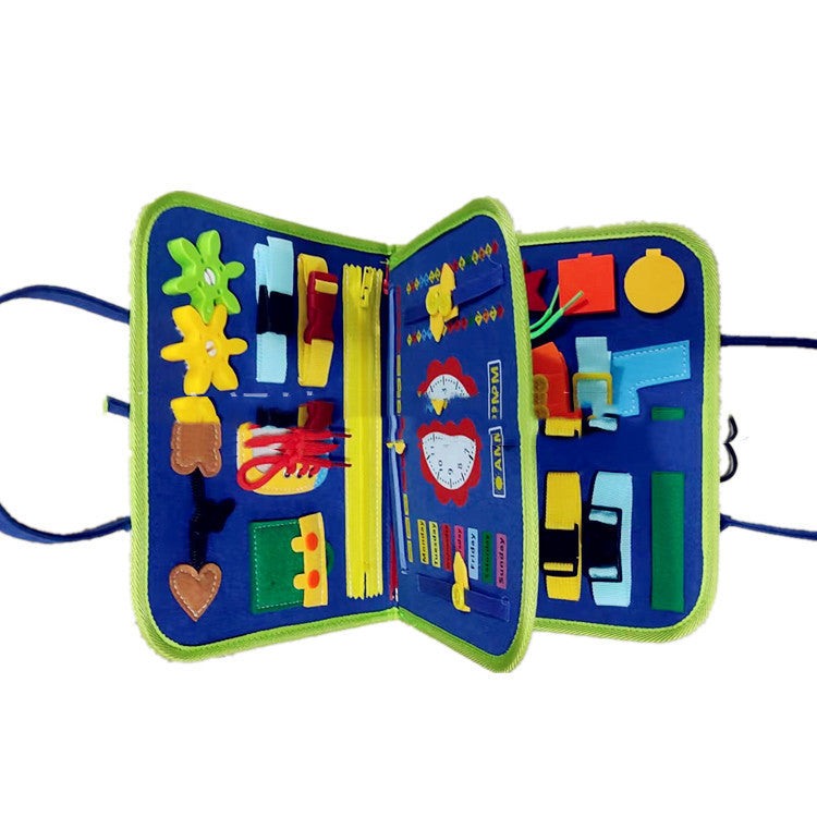 Children's Busy Board Dressing And Buttoning  Sensory Learning Toy