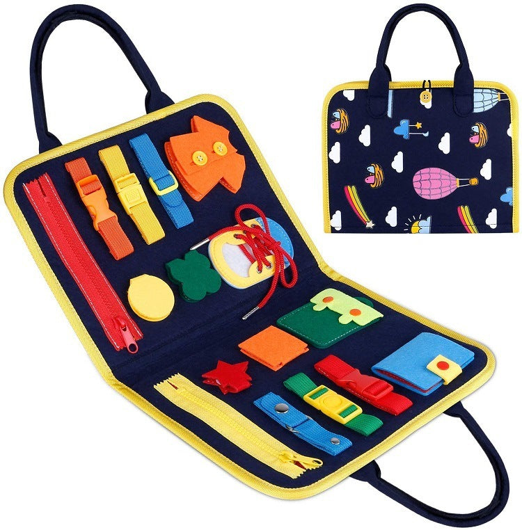Children's Busy Board Dressing And Buttoning  Sensory Learning Toy