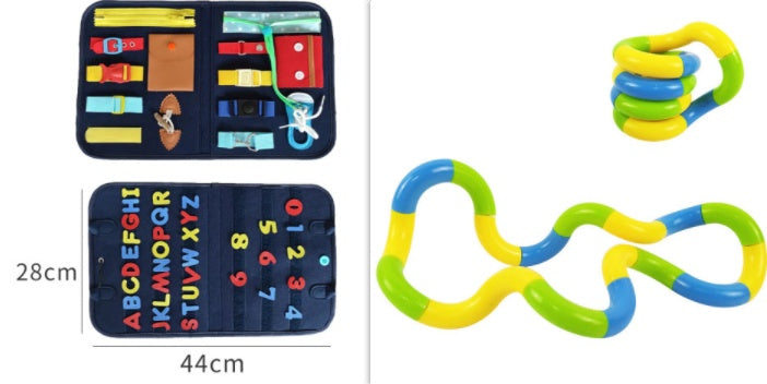 Children's Busy Board Dressing And Buttoning  Sensory Learning Toy