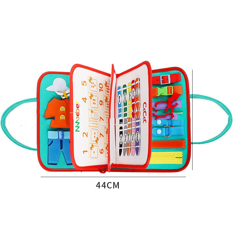Children's Busy Board Dressing And Buttoning  Sensory Learning Toy