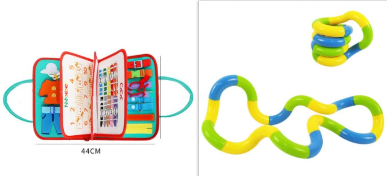 Children's Busy Board Dressing And Buttoning  Sensory Learning Toy