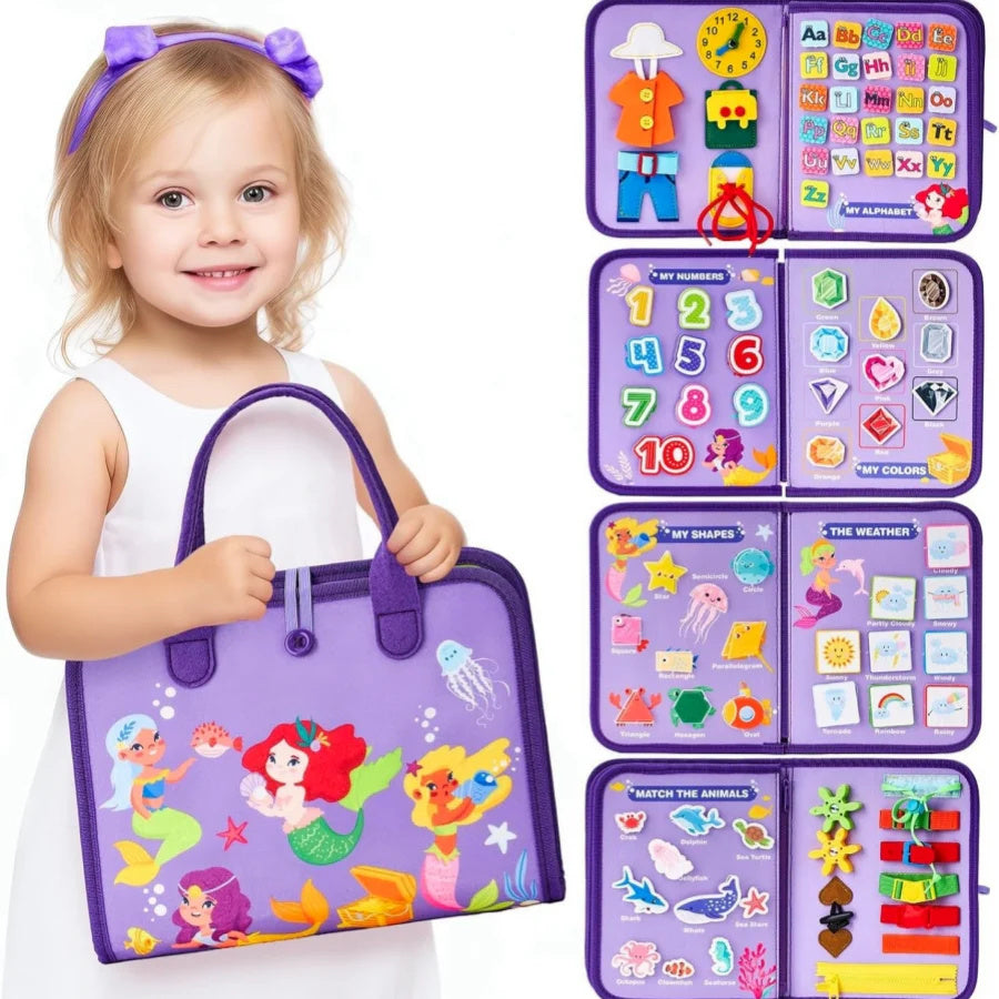 Children's Busy Board Dressing And Buttoning  Sensory Learning Toy