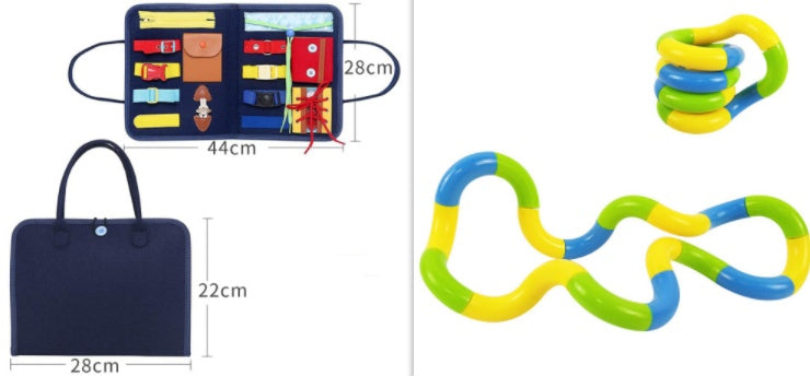 Children's Busy Board Dressing And Buttoning  Sensory Learning Toy