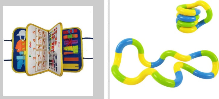 Children's Busy Board Dressing And Buttoning  Sensory Learning Toy