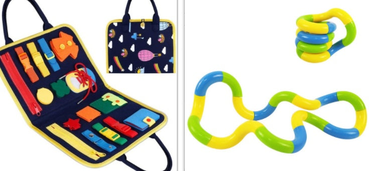 Children's Busy Board Dressing And Buttoning  Sensory Learning Toy