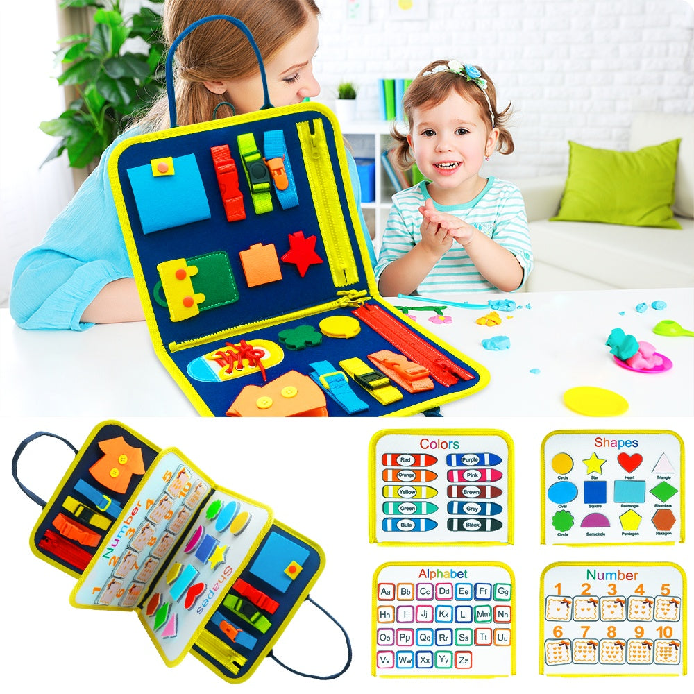 Children's Busy Board Dressing And Buttoning  Sensory Learning Toy