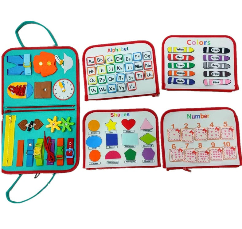 Children's Busy Board Dressing And Buttoning  Sensory Learning Toy