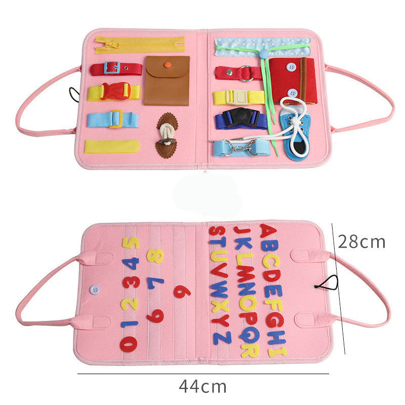 Children's Busy Board Dressing And Buttoning  Sensory Learning Toy