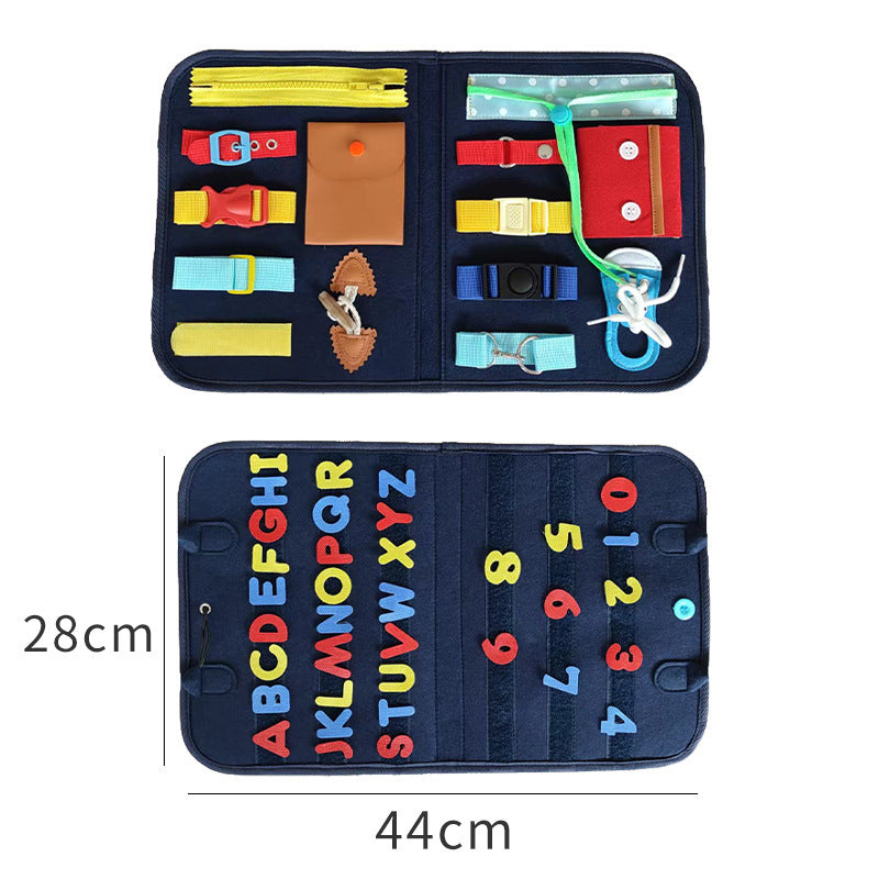 Children's Busy Board Dressing And Buttoning  Sensory Learning Toy