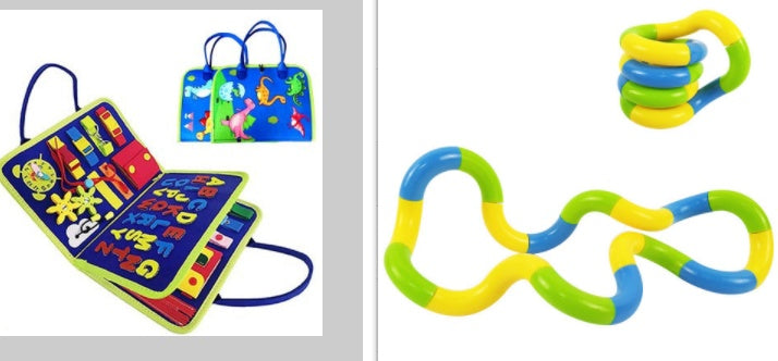 Children's Busy Board Dressing And Buttoning  Sensory Learning Toy